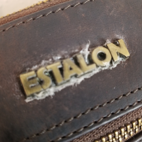 Genuine leather made in India estalon crossbody purse - Picture 3 of 6